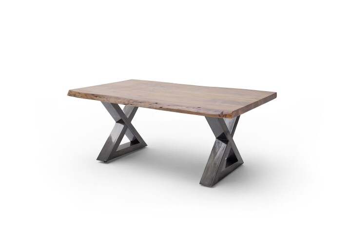 Couchtisch >CARTAGENA< in Akazie massiv walnussfarben - 110x45x70 (BxHxT)