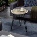Beistelltisch >NEVIS< in Kompass-Motiv, Mango Massivholz - 46x51x46cm (BxHxT)