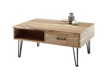Couchtisch >MUSTIQUE< in holzfarben, Akazie natur massiv - 110x50x72cm (BxHxT)