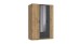 Drehtürenschrank >TEXEL< in PLANKENEICHE Dekor + GRAPHIT - 135x197x58cm (BxHxT)