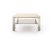 Couchtisch >NELIA< Glasablage, Eiche, Massivholz - 80x41x80cm (BxHxT)