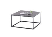 Couchtisch >VARNA< in anthrazit, Glas-Keramik/ Metall - 75x40x75cm (BxHxT)