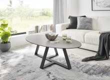 Couchtisch >ELBING< in grau, Glas-Keramik / Metall...