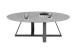 Couchtisch >ELBING< in grau, Glas-Keramik / Metall - 120x38x70cm (BxHxT)