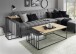 Beistelltisch >JUBA< in Eiche, Massivholz / Metall - 40x70x35cm (BxHxT)