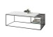 Couchtisch >JUBA< in weiss, Holzwerkstoff / Metall/ Klarglas - 120x40x60 (BxHxT)
