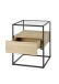 Beistelltisch >EVORA< 1 Schublade, Eiche Dekor, Holzwerkstoff / Metall - 43x54x43 (BxHxT)
