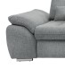 Polstergarnitur >Riordan< Schlaffunktion, Stauraum, Webstoff Corto silber - 314x104x184 (BxHxT)