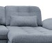 Polstergarnitur >Riordan< Schlaffunktion, Stauraum, Webstoff Corto hellblau - 314x104x184 BxHxT