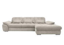 Polstergarnitur >Riordan< Schlaffunktion, Stauraum, Webstoff Corto beige - 314x104x184 (BxHxT)