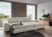 Polstergarnitur >Riordan< Schlaffunktion, Stauraum, Webstoff Corto beige - 314x104x184 (BxHxT)