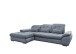 Polstergarnitur >Riordan< Schlaffunktion, Stauraum, Webstoff Corto hellblau - 314x104x184 BxHxT