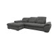 Polstergarnitur >Riordan< Schlaffunktion, Stauraum, Webstoff grau/braun - 314x104x184 (BxHxT)