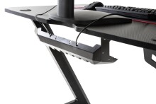 Gamingtisch >DX-RACER< in schwarz, Holzwerkstoff/ Metall - 111x75x80cm (BxHxT)