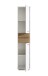 Hochschrank >Liguria< 2 Türen, 2 Schübe, weiß / evoke eiche Dekor - 38x191x35cm (BxHxT)