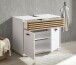 Waschbeckenunterschrank >Liguria< in Weiß / Evoke Eiche Dekor - 80x64x40 (BxHxT)