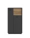 Badkommode >Liguria< in Anthrazit / Evoke Eiche Dekor - 60x106x35cm (BxHxT)