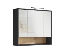 Badezimmerspiegelschrank >Liguria< in Anthrazit /...