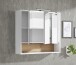 Badezimmerspiegelschrank >Liguria< in Weiß / Evoke Eiche Dekor - 80x72x21cm (BxHxT)