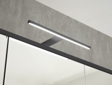 Badezimmer-Set >Liguria< (4-tlg.) in Anthrazit / Evoke Eiche Dekor - 220x191x40cm (BxHxT)