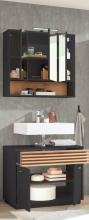 Badezimmer-Set >Liguria< (2-tlg.) in Anthrazit /...