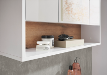 Badezimmer-Set >Liguria< (3-tlg.) in Weiß / Evoke Eiche Dekor - 160x191x40 (BxHxT)