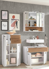Badezimmer-Set >Liguria< (3-tlg.) in Weiß /...