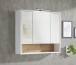 Badezimmer-Set >Liguria< (3-tlg.) in Weiß / Evoke Eiche Dekor - 160x191x40 (BxHxT)