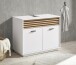 Badezimmer-Set >Liguria< (3-tlg.) in Weiß / Evoke Eiche Dekor - 140x191x40 (BxHxT)
