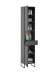 Badezimmer-Set >Denver< (4-tlg.) in schwarz / Evoke Eiche Dekor - 200x195x35 (BxHxT)