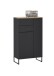 Badezimmer-Set >Denver< (4-tlg.) in schwarz / Evoke Eiche Dekor - 200x195x35 (BxHxT)