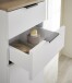 Badezimmer-Set >Denver< (4-tlg.) in weiß matt / Evoke Eiche Dekor - 200x195x35 (BxHxT)