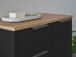 Badezimmer-Set >Denver< (4-tlg.) in schwarz / Evoke Eiche Dekor - 220x195x35 (BxHxT)