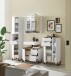 Badezimmer-Set >Denver< (4-tlg.) in weiß / Evoke Eiche Dekor - 220x195x35 (BxHxT)