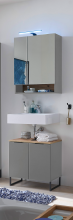 Badezimmer-Set >Denver< (2-tlg.) in grau matt /...