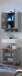 Badezimmer-Set >Denver< (2-tlg.) in grau matt / Evoke Eiche Dekor - 60x195x35 (BxHxT)