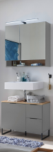 Badezimmer-Set >Denver< (2-tlg.) in grau matt /...