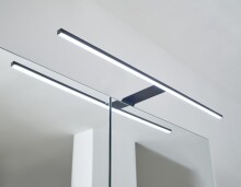 Badezimmer-Set >Denver< (2-tlg.) in grau matt / Evoke Eiche Dekor - 80x195x35 (BxHxT)