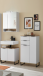 Badezimmer-Set >Denver< (3-tlg.) in weiß matt / Evoke Eiche Dekor - 140x195x35 (BxHxT)