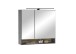 Badezimmer-Set >Denver< (3-tlg.) in schwarz matt / Evoke Eiche Dekor - 160x195x35 (BxHxT)