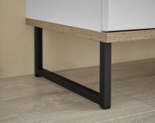 Badezimmer-Set >Denver< (3-tlg.) in weiß matt / Evoke Eiche Dekor - 160x195x35 (BxHxT)