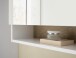 Badezimmer-Set >Denver< (3-tlg.) in weiß matt / Evoke Eiche Dekor - 160x195x35 (BxHxT)