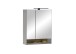 Badezimmer-Set >Denver< (3-tlg.) in grau matt / Evoke Eiche Dekor - 120x195x35 (BxHxT)