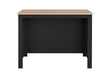Kochinsel >Sugar< 4 Fächer, Schwarz / Artisan Eiche Dekor - 124x90x75 (BxHxT)