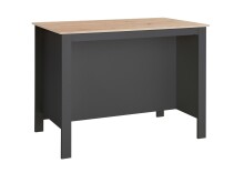 Kochinsel >Sugar< 4 Fächer, Anthrazit / Artisan Eiche Dekor - 124x90x75 (BxHxT)