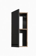 Badezimmer-Set >Vista< (5-tlg.) in Viking Oak / Schwarz - 170x190x31 (BxHxT)