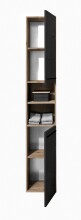 Badezimmer-Set >Vista< (5-tlg.) in Viking Oak / Schwarz - 170x190x31 (BxHxT)