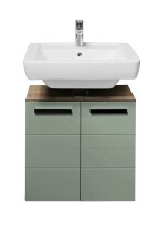 Badezimmer-Set >Vista< (2-tlg.) in Viking Oak / Schilfgrün - 60x190x31 (BxHxT)