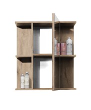 Badezimmer-Set >Vista< (2-tlg.) in Viking Oak / Schwarz - 60x190x31 (BxHxT)