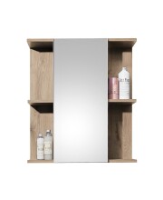 Badezimmer-Set >Vista< (3-tlg.) in Viking Oak / Schwarz - 115x190x31 (BxHxT)